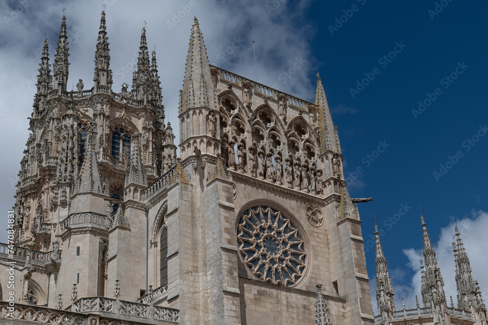 Wall mural Cathedral of Saint Mary in Burgos. Burgos is a city in northern Spain and the historic capital of Castile.