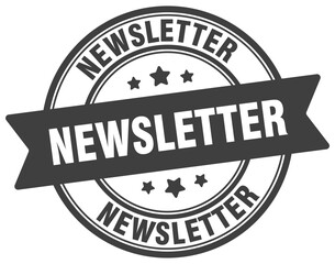 newsletter stamp. newsletter label on transparent background. round sign