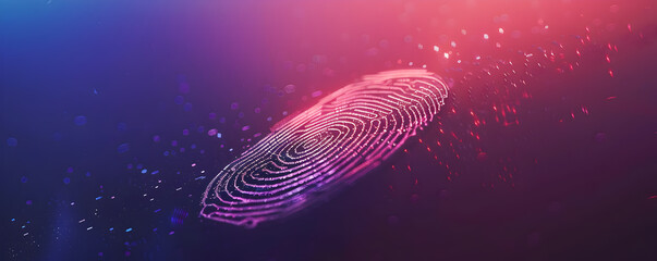 Cyber security concept - 2fa authentication login or cybersecurity fingerprint 