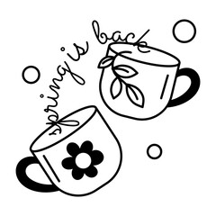 Here’s a glyph sticker of tea cups