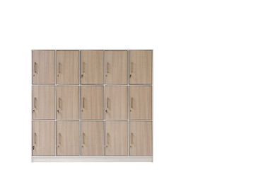 Wooden locker box with closed door PNG transparent