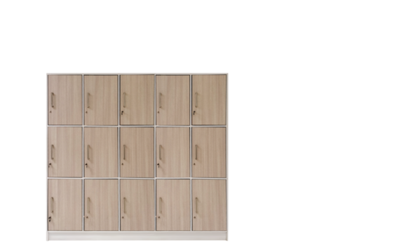 Wooden locker box with closed door PNG transparent