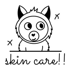 Have a look at this cute cat skincare glyph sticker 