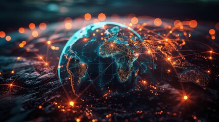 Fototapeta premium global collaboration in the tech industry drives innovation and shapes the future of business