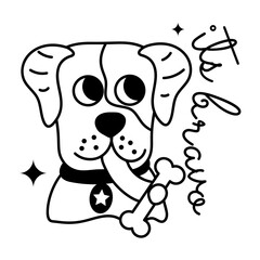 This glyph sticker showing its bravo typography 