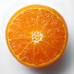 orange isolated on white background with shadow. Orange isolated. Refreshing citrus fruit orange slices
