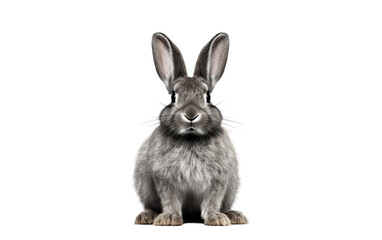 Majestic Pose with Ears Held High in Graceful Display Isolated on Transparent Background PNG.