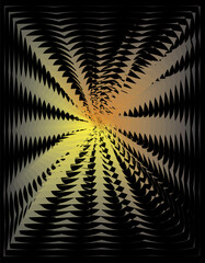 Field composition with yellow orange gradations and black background as inspiration for visual design needs