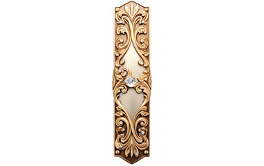 Mezuzah a Decorative Case with Inscribed Parchment Isolated on Transparent Background PNG.