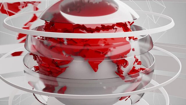 red white news intro animation