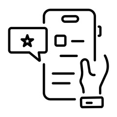 Check out this linear icon of app rating 