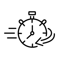 Editable line icon depicting quick response 