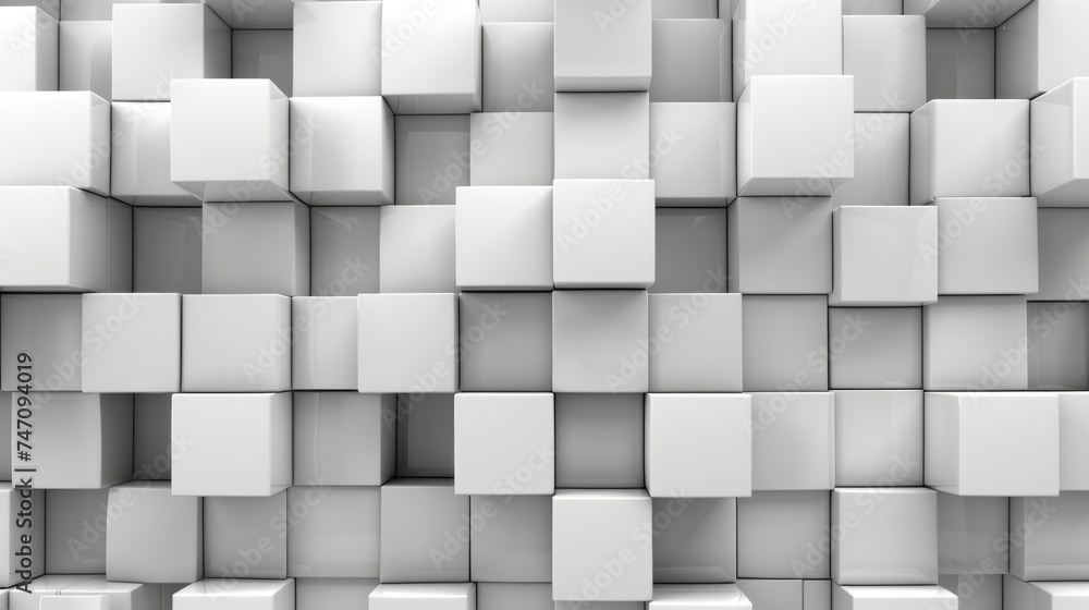 Aufkleber luminous 3d white backdrop ideal for versatile design projects and presentations.