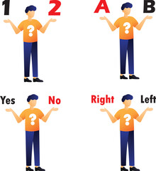 set of funny cartoon professional