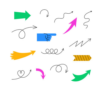 Set of arrows, editable stroke
