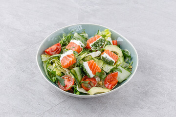 Salad with salmon and cream cheese for the food delivery website 5