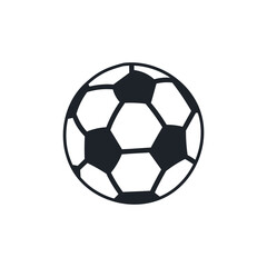 Fototapeta premium soccer ball isolated on white. Soccer ball or football flat vector icon simple black style, illustration.