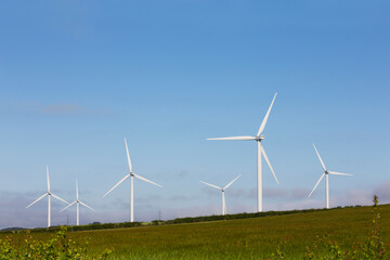 Fototapeta premium Wind turbine farm, UK.
