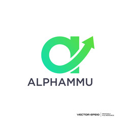 Letter A Arrow logo vector illustration