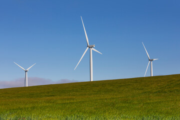 Wind turbine farm, UK.