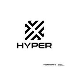 Letter H square logo vector illustration