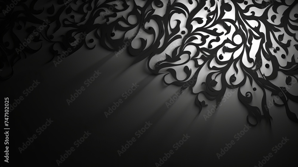 Poster arabesque shadow, you can use it as overlay layer on any photo.abstract background