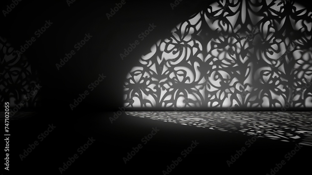 Poster arabesque shadow, you can use it as overlay layer on any photo.abstract background