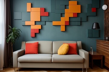 Color-Blocked Interior Wall Ideas: Classic Elegance with Modern Wall Blocks
