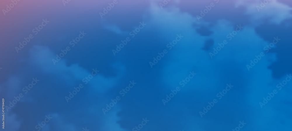 Poster modern colorful gradient background with clouds