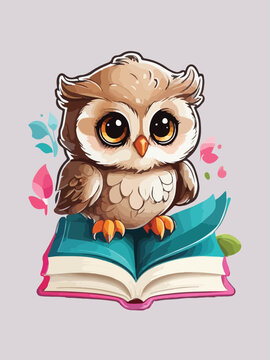 Happy Baby Owl with Book