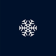 Snowflake icon. Snowflake icon image on black background