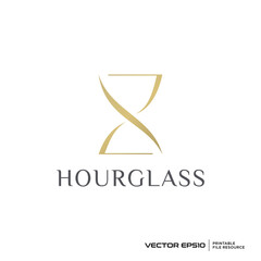 Hourglass X logo vector illustration