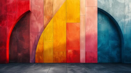 Naklejka premium Abstract geometric background with colorful lines