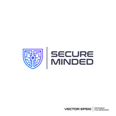 Abstract shield logo vector illustration