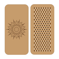 Sadhu Board for meditation. Yoga desk for spiritual practice. Vector illustration in flat style isolated on white background.