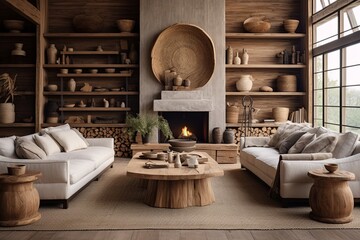 Organic Dutch Style Living Room Decors with a Modern Organic Texture Vibe