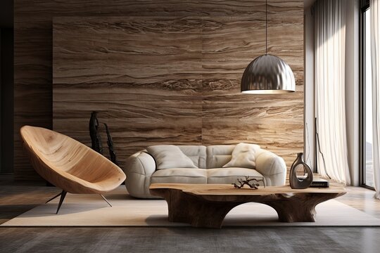 Organic Texture Living Room Decors: Modern Lamp Designs with Stunning Organic Materials