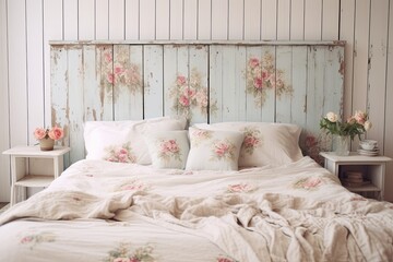 Vintage Wooden Headboard Shabby Chic Bedroom Inspirations - Decor Goals