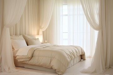 Sheer Curtain Bedroom Drawer Design: Imaginative Ideas Against Sheer Curtain Background