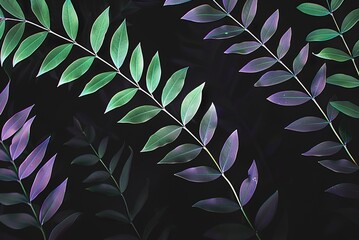 Iridescent leaves in an unearthly glow: a mesmerizing manifestation of the beauty of nature