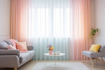 Sheer Pastel Dreams: Modern Bedroom Decor Ideas with Colored Curtains