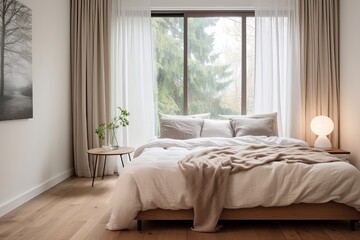 Scandinavian Sheer Curtain Bedroom: Minimal Design Ideas for a Touch of Elegance