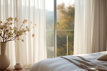 Sheer Curtain Bedroom Ideas: Transform Your Space with Airy Drapes and Window View Enhancement