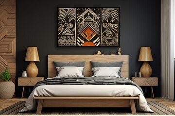 Tribal Print Contemporary Bedroom Decor Art Poster Feel