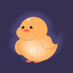 Cute chick night light for children vector cartoon illustration isolated on a white background.