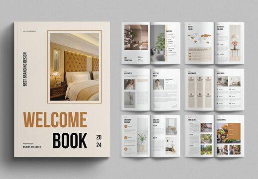 Welcome Book Template Magazine Layout