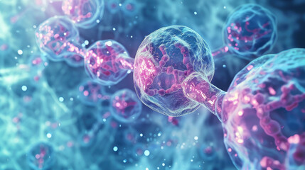 Generative AI creating virtual cells for research, advancing our understanding of diseases at the molecular level