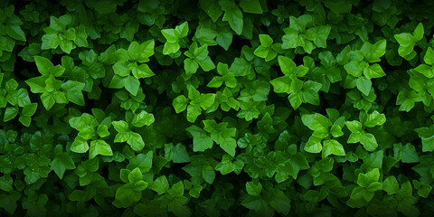 Fototapeta na wymiar Lush Green Foliage Verdant Plant Wall Texture Amidst Nature S Blissful Garden Background