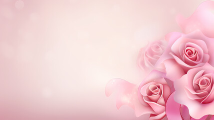 Background with pink blossom bloom rose, Mother day, a Valentine day