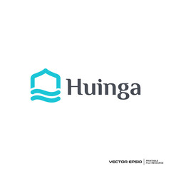 Home wave logo vector illustration